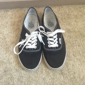 Authentic lo pro vans in black