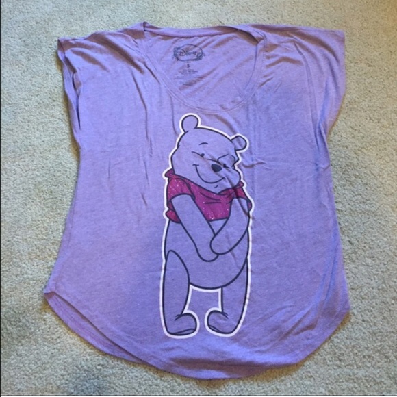 Purple Winnie The Pooh crop top
