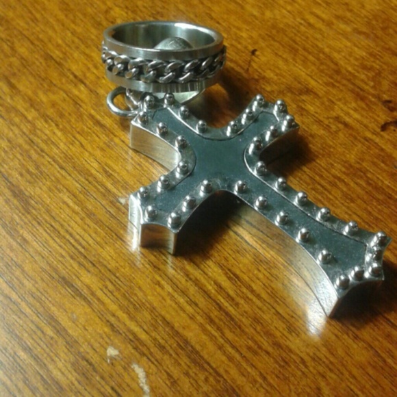 Cross pendant and ring
