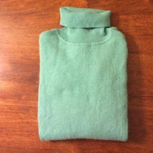 Teal Charter Club Cashmere Turtleneck