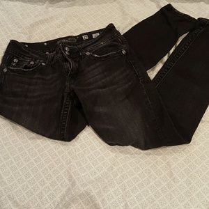 Black denim miss me jeans