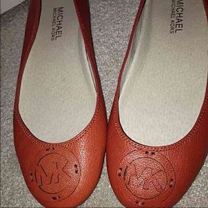 Michael Kors Orange Leather ballet flats
