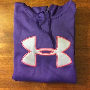 Purple Under Armour hoodie.