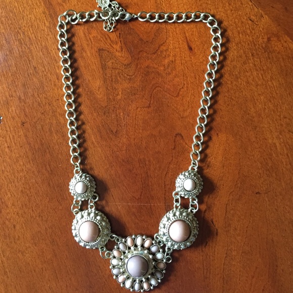 Pink and gold cute necklace