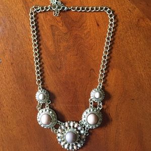 Pink and gold cute necklace