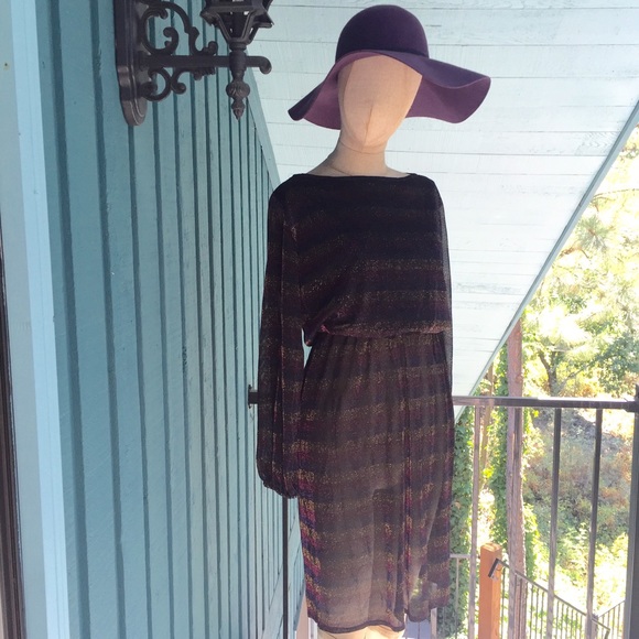 VINTAGE Party Dress. RETRO Sheer and shimmery