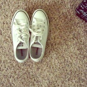 White leathered converse
