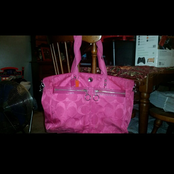 Authentic Coach Pink baby bag