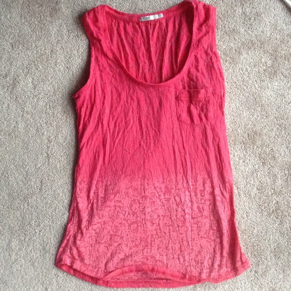 Ombre See Through Pink Tank Top