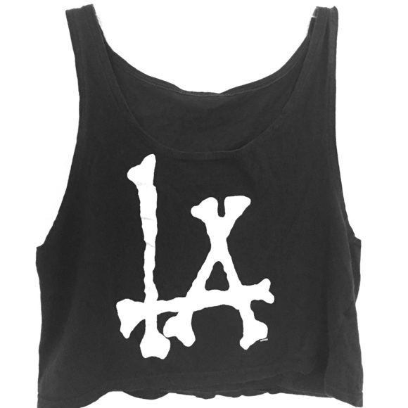 Black LA Bones brandy tank