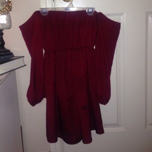Off the Shoulder Garnet Dress