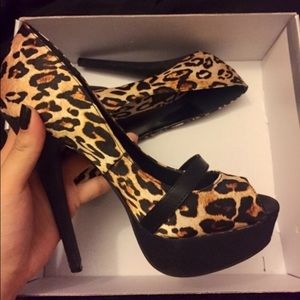 Leopard print heels