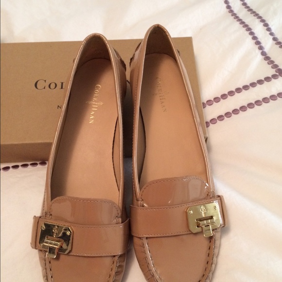 Cole Haan nude patent leather shoes, size 8.5.