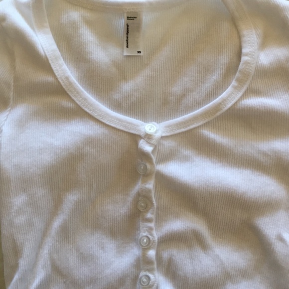 SOLD American Apparel Ribbed Button-up - Picture 3 of 3