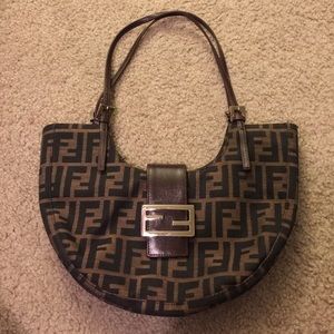 Fendi Zucca Half Moon Bag.