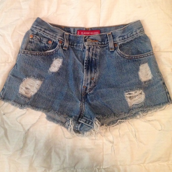 Levi's denim cutoff shorts