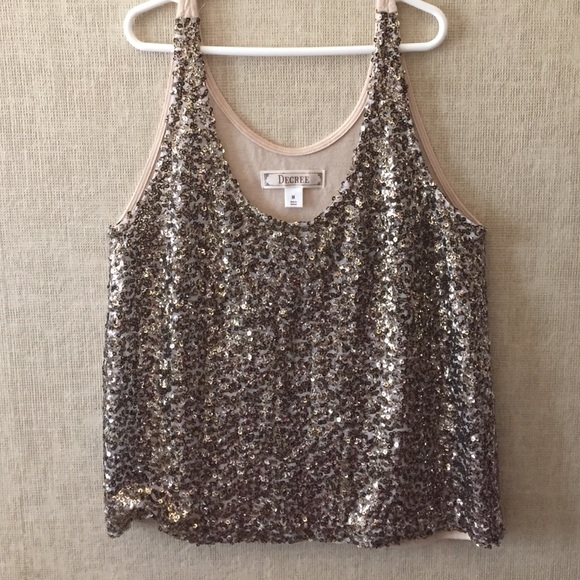 Sequin gold tank