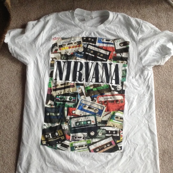 White Nirvana Cassette Tape T-Shirt (Unisex)