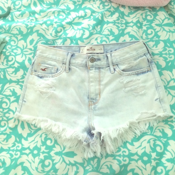 Hollister high rise jean shorts