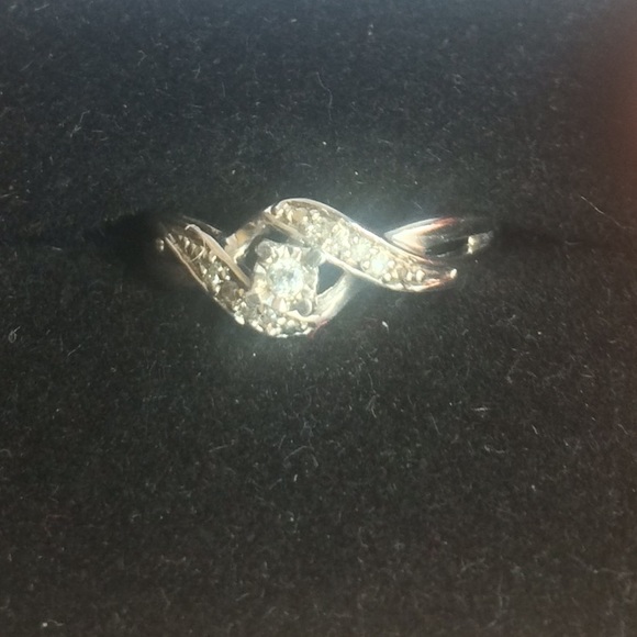 Real diamond set in sterling silver