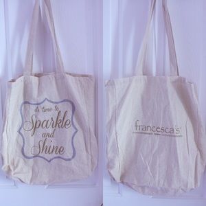 Canvas Sparkle and Shine Tote Bag
