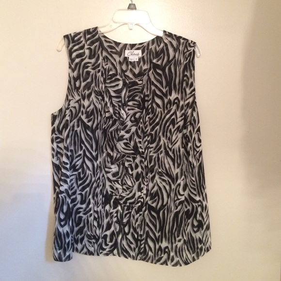 Zebra striped Chaus Tank Top