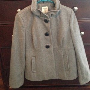 Grey 3-button pea coat