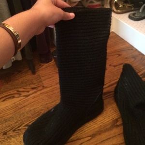Ugg black sweater boots