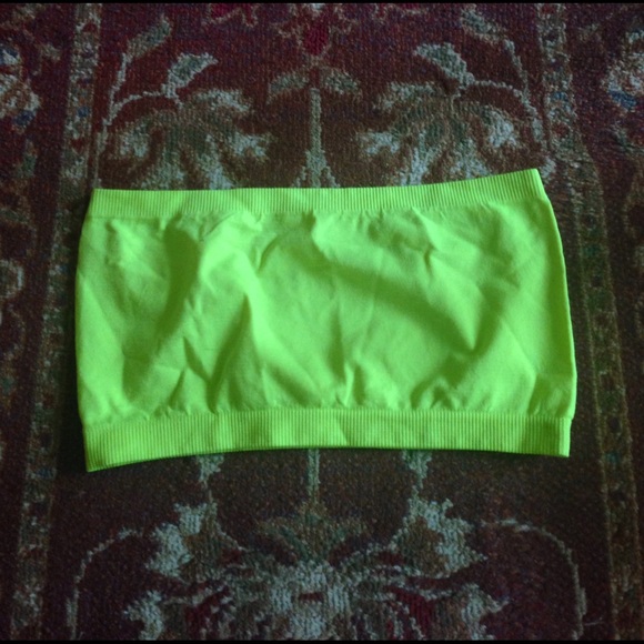 Neon Yellow Bandeau/Tube Top