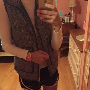 NWT J Crew excursion vest herringbone XS