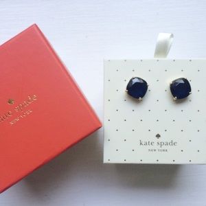 Kate Spade - Small Square Studs (Navy)