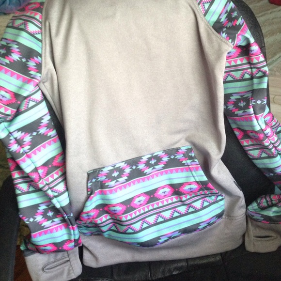 aztec print hoodie