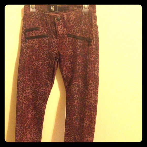 Cheetah print jeans