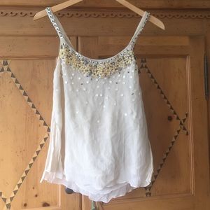 La Perla, 100% silk, beaded tank Size 44 (M/L)