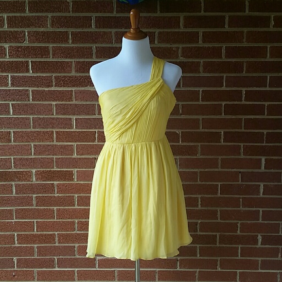 SOLD J Crew Lucienne Dress Canary Yellow Silk
