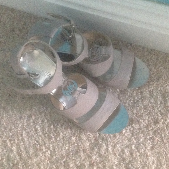 A neutral color Michael Kors wedges