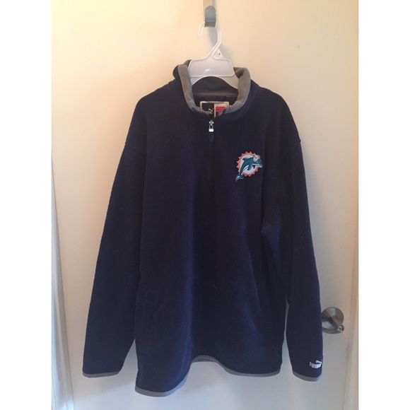 Miami Dolphins navy blue fleece jacket