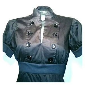 Little black military-front dress - LBD