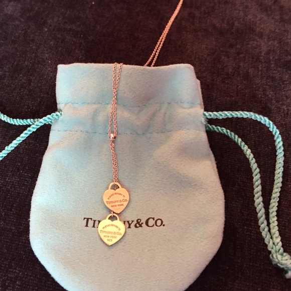 Tiffany double heart necklace