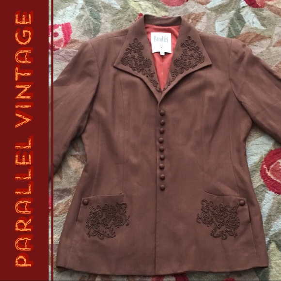 parallel Jackets & Blazers - 🍒🧨80’s Parallel brocade jacket (late 1980s)