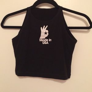 American Apparel Cotton Spandex Crop Top