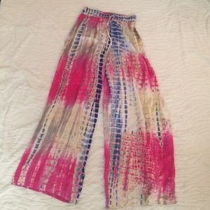 Tye dye flow pants
