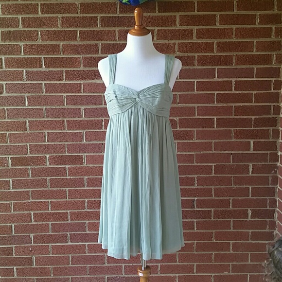 J Crew Suzy Dress in Dusty Shale Silk Chiffon