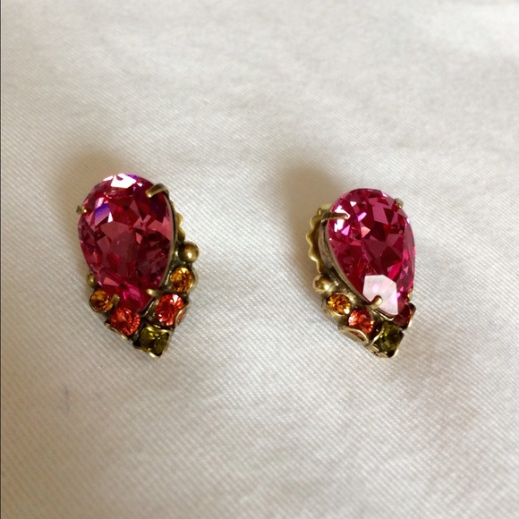 ❤️sold❤️Anthropologie Gem Earrings - Picture 2 of 3