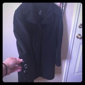 East 5th black pea coat