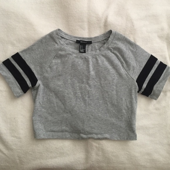 Gray Crop Top