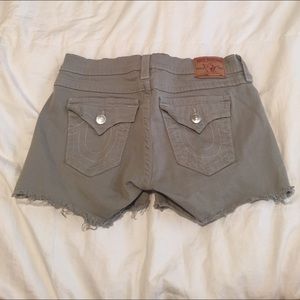 True Religion Grey Denim Shorts - Size 30