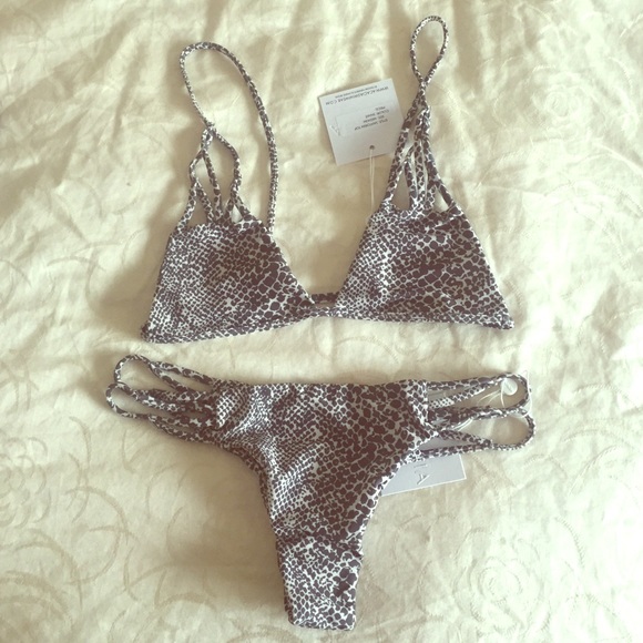 SOLD!Acacia swimwear. Maui santorini in snake