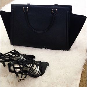 Black Structured Handbag
