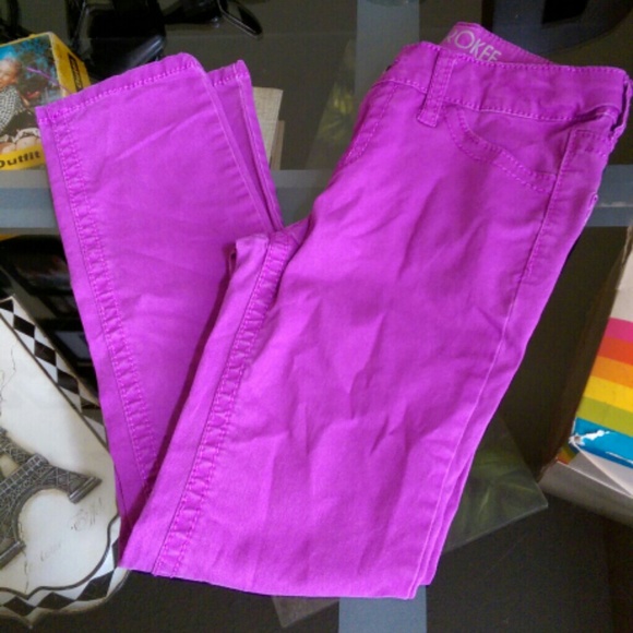 Girls purple skinny pants